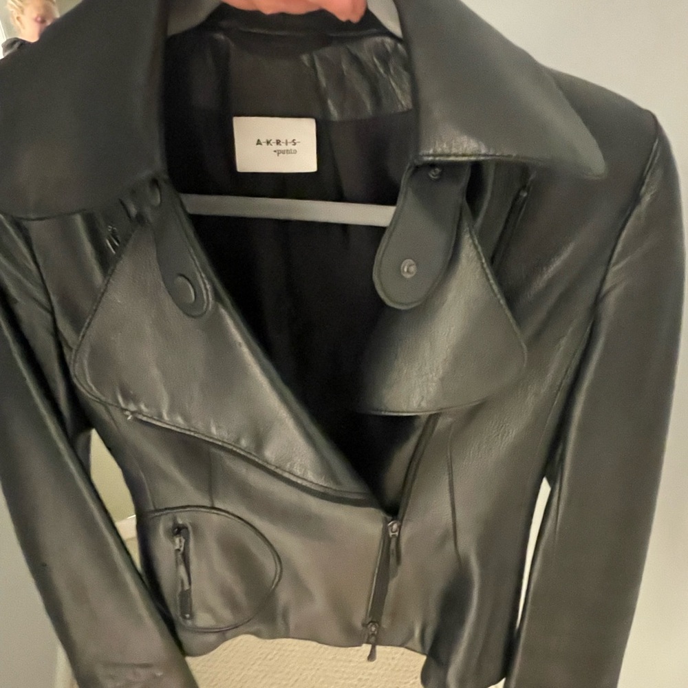Akris Punto leather jacket